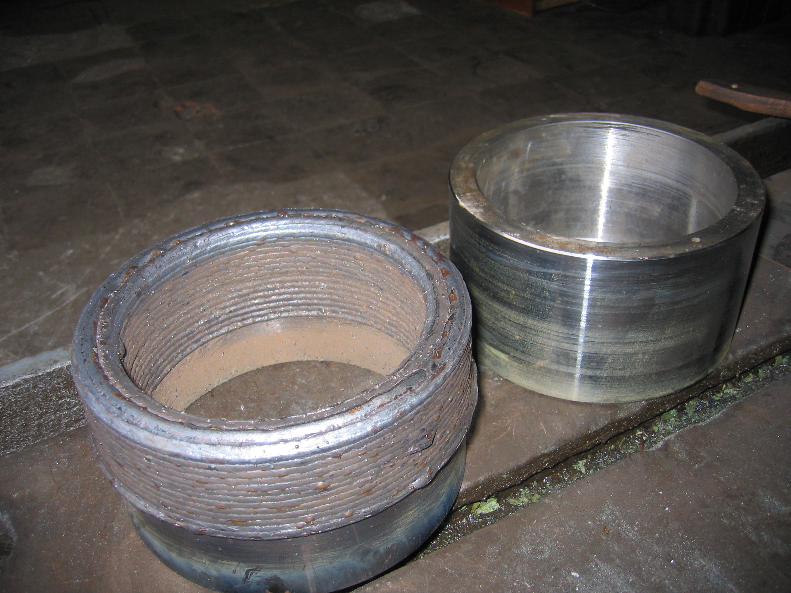 Наплавленная станком труба